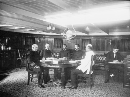 U.S.S. Maine Board of Inquiry into destruction of Maine, between 1898 and 1901. Creator: Unknown.