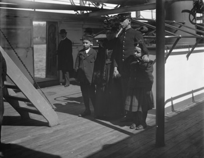 U.S.S. Raleigh, a visit from the family, between 1894 and 1901. Creator: Unknown.
