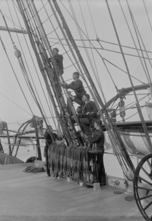 U.S.S. Richmond, "stand by to lay aloft", between 1890 and 1901. Creator: Unknown.