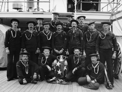 U.S.S. San Francisco, a group of sailors, between 1890 and 1901. Creator: Unknown.