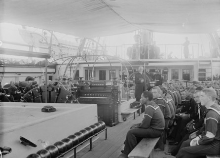 U.S.S. Richmond, church services, between 1890 and 1901. Creator: Unknown.