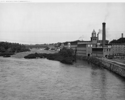 Merrimack River at Manchester, N.H., between 1900 and 1920. Creator: Unknown.