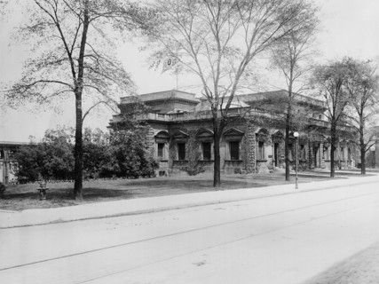 Distillery offices, Hiram Walker & Sons, Ltd., south front, Walkerville, Ont., between 1900 and 1920 Creator: Unknown.