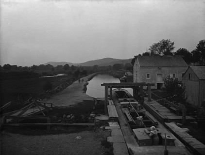 Morris and Essex Canal at Waterloo, N.J., c1900. Creator: Unknown.
