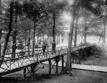 Rustic bridge, Chautauqua, between 1880 and 1899. Creator: Unknown.