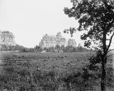Camp Douglas, Wis., Castle Rocks, distant view, c1898. Creator: Unknown.