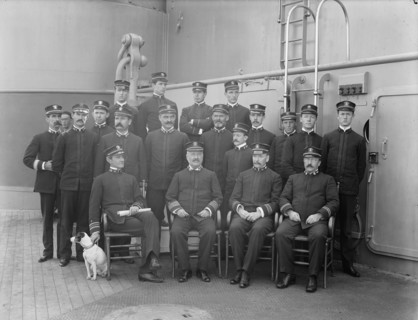 U.S.S. Iowa, Capt. Terry and officers, 1898. Creator: William H. Jackson.