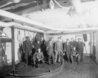 U.S.S. Maine, gunner's gang, 1896. Creator: William H. Jackson.
