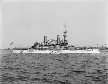 U.S.S. Massachusetts, 1899. Creator: William H. Jackson.