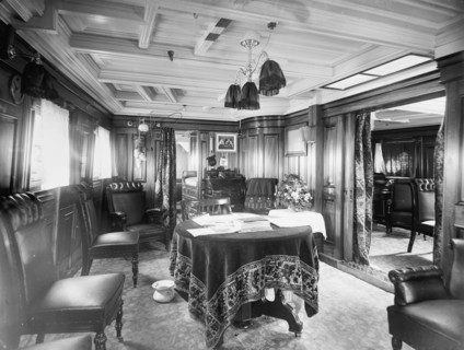 U.S.S. Newark, the cabin, between 1891 and 1901. Creator: William H. Jackson.