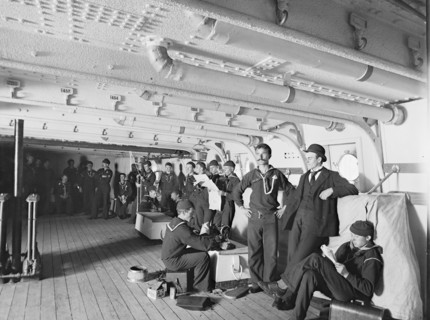 U.S.S. Newark, berth deck, between 1891 and 1901. Creator: William H. Jackson.