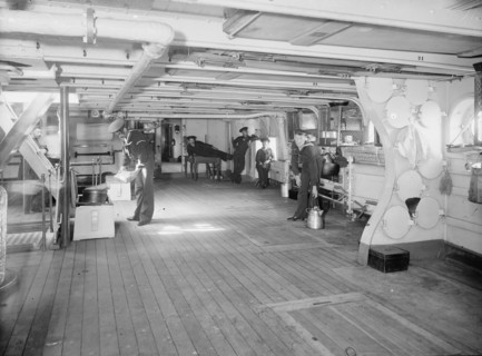 U.S.S. Newark, berth deck, between 1891 and 1901. Creator: William H. Jackson.
