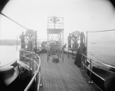 U.S.S. Oregon, after bridge and search lights, between 1896 and 1901. Creator: William H. Jackson.
