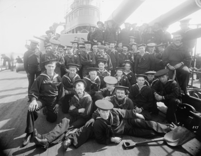 U.S.S. Oregon, engineer force, between 1896 and 1901. Creator: William H. Jackson.