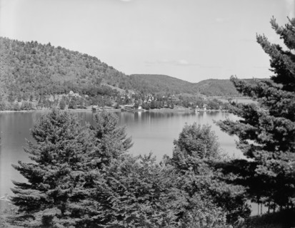 Hearts Bay from Rogers' Rock Hotel, Lake George, N.Y., between 1900 and 1910. Creator: William H. Jackson.