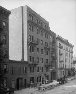 Exterior of tenement, New York City, between 1900 and 1910. Creator: William H. Jackson.