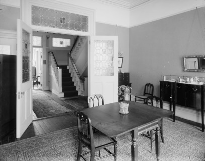 A Dining room, probably in a clubhouse, New York City, between 1900 and 1910. Creator: William H. Jackson.