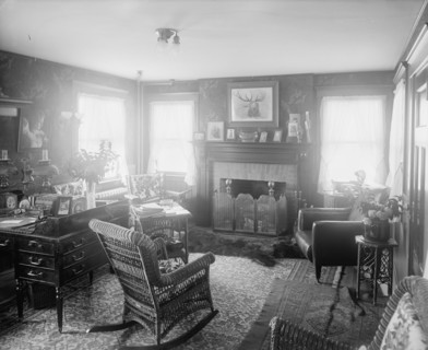 Calloway residence, interior, chair in center, Mamaroneck, N.Y., between 1900 and 1915. Creator: William H. Jackson.