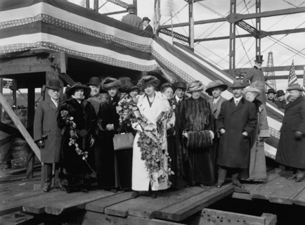 Launching party, Str. Seeandbee, 1912 Nov 9. Creator: William H. Jackson.