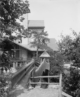 Lake Mohonk Mountain House, N.Y., rustic bridge, between 1895 and 1910. Creator: Unknown.