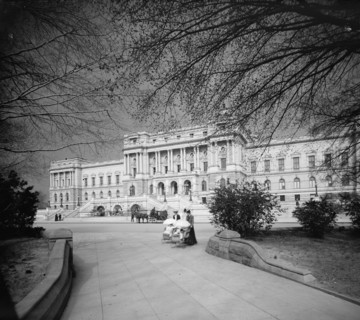 Library of Congress facade, dark sky, Washington, D.C., 1902. Creator: Unknown.