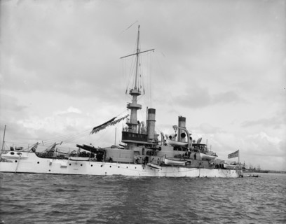 U.S.S. Indiana, between 1900 and 1910. Creator: Unknown.