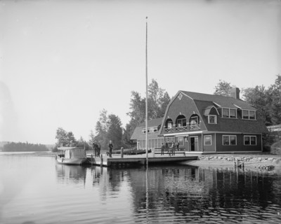 Raquette Lake, casino at the Antlers, Adirondack Mts., N.Y., between 1900 and 1905. Creator: Unknown.