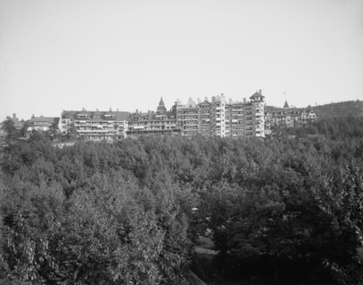 Lake Mohonk Mountain House from the west, Lake Mohonk, N.Y., between 1900 and 1910. Creator: Unknown.