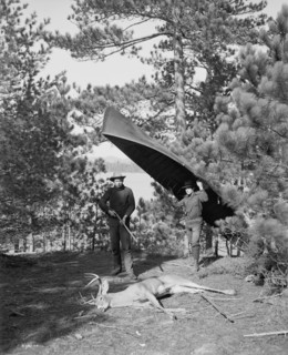 Hunting in the Adirondacks, New York, between 1900 and 1910. Creator: Unknown.