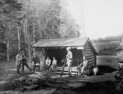 An Open camp in the Adirondacks, New York, between 1900 and 1910. Creator: Unknown.