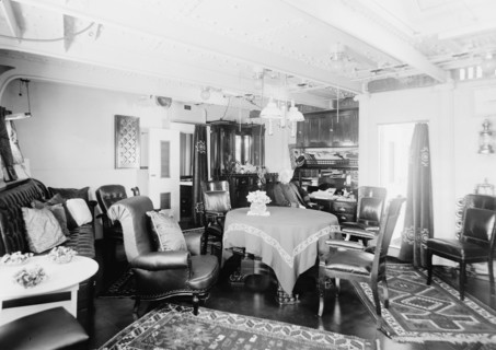 U.S.S. Kentucky, captain's cabin, 1900 or 1901. Creator: Unknown.