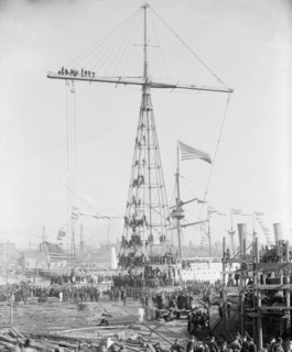 Spectators on day of launching of U.S.S. Maine, 1889. Creator: Unknown.