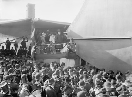U.S.S. Maine, just before the launching, 1889. Creator: Unknown.