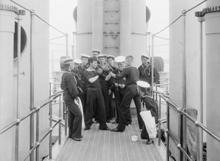 U.S.S. Massachusetts, boxing, between 1896 and 1901. Creator: Unknown.