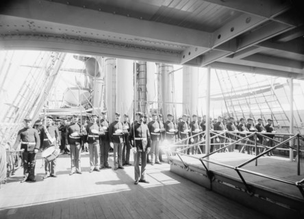 U.S.S. Newark, marine guard, between 1891 and 1901. Creator: Unknown.