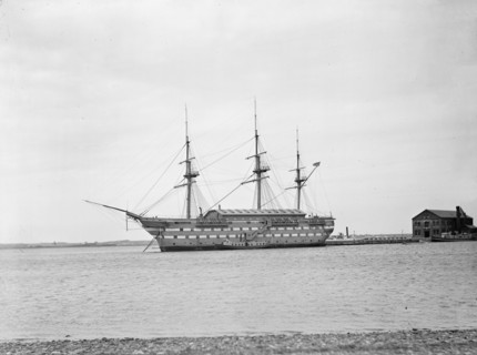 U.S.S. New Hampshire at Coasters Harbor, between 1890 and 1901. Creator: Unknown.