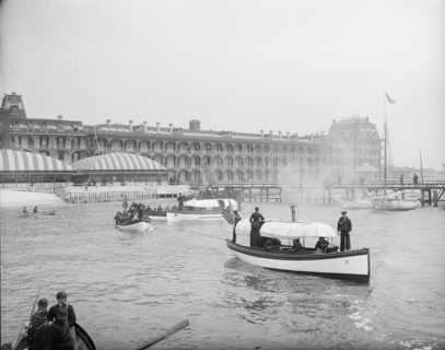 U.S.S. New York, return of landing party, between 1893 and 1901. Creator: Unknown.