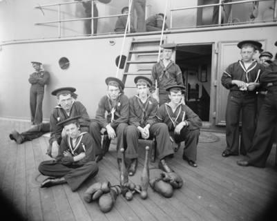 U.S.S. Oregon, the athletes, between 1896 and 1901. Creator: Unknown.