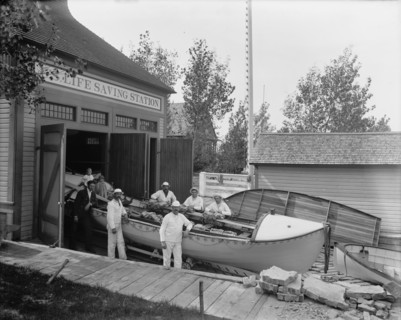 U.S. Life Saving Station, Macatawa Park, Mich., between 1890 and 1901. Creator: Unknown.