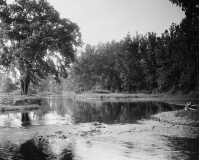 River, probably the Huron River, Ypsilanti, Michigan, between 1900 and 1910. Creator: Unknown.