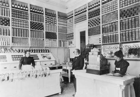 Grocery store, Luxembourg, between 1897 and 1910. Creator: Unknown.