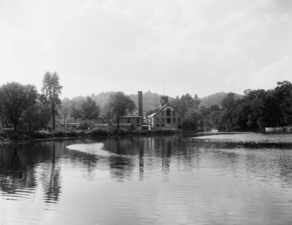Smith Paper Mill (Columbia Mill, where first wood pulp paper was made), Lee, Mass., (c1911?). Creator: Unknown.