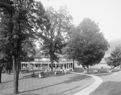 Five o'clock tea at the club house, Virginia Hot Springs, between 1910 and 1920. Creator: Unknown.