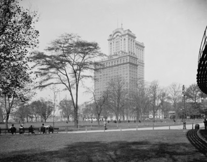 Whitehall Buildings [sic] from Battery Park, New York, between 1910 and 1920. Creator: Unknown.