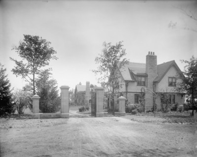 Edward C. Walker residence, gate & lodge, Walkerville, Ont., between 1906 and 1915. Creator: Unknown.