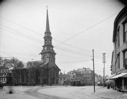 North Church and Congress St. [Street], Portsmouth, N.H., c1907. Creator: Unknown.