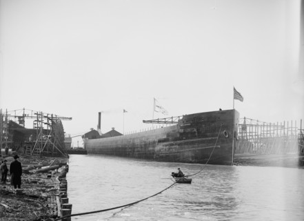 Str. James E. Davidson after the launch, 1905. Creator: Unknown.