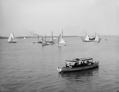 D.B.C.Y. [Detroit Boat Club yacht] regatta, part of the fleet, between 1900 and 1910. Creator: Unknown.