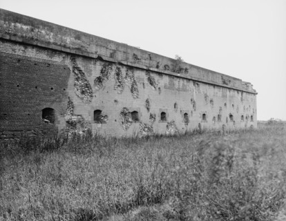 Fort Pulaski battle scars, Savannah, Ga., between 1900 and 1910. Creator: Unknown.