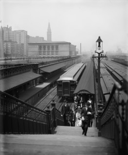 Arriving from the suburbs, Chicago, Ill., c1907. Creator: Unknown.